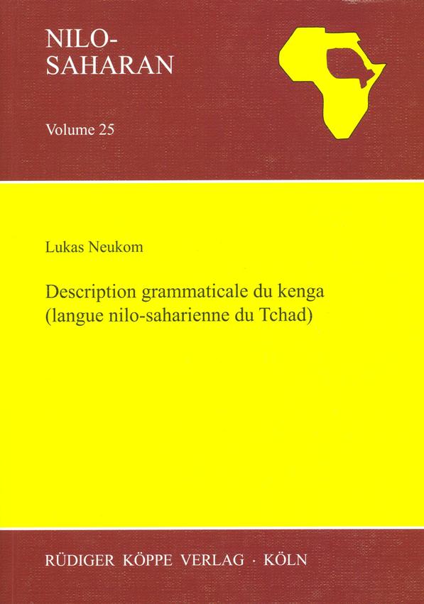 Description grammaticale du kenga (langue nilo-saharienne du Tchad)